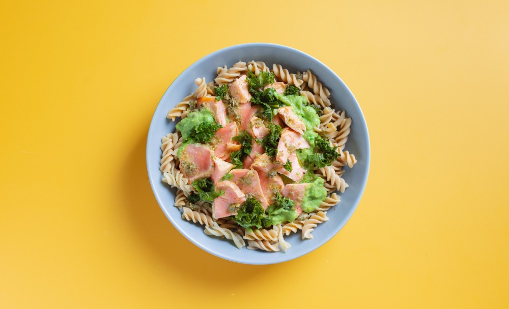 Super Green Salmon Pasta