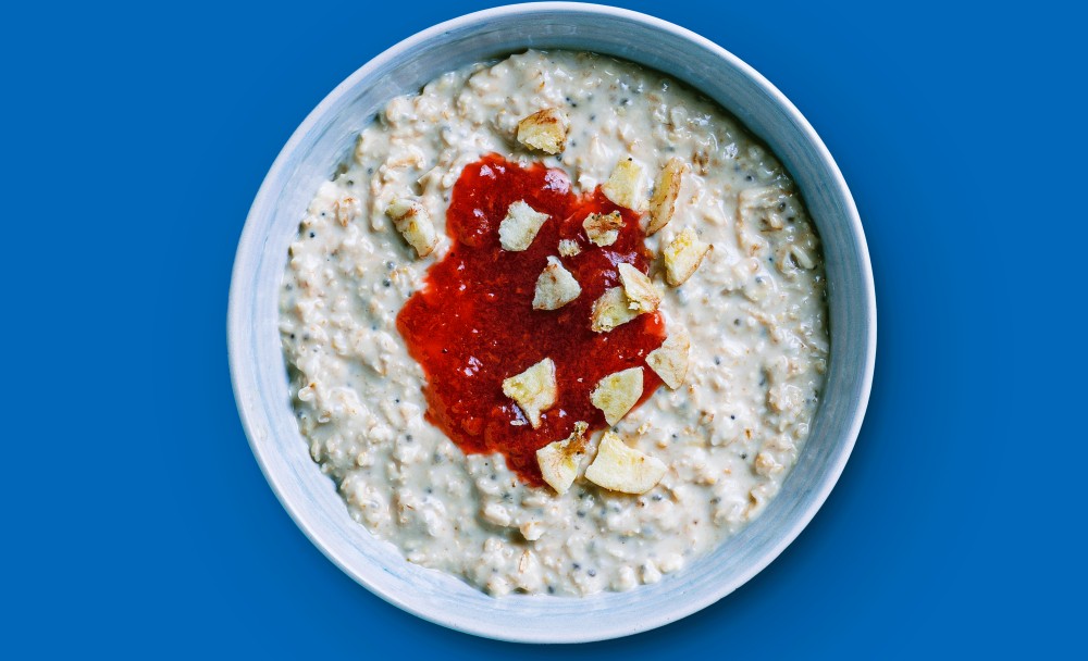 PB & J Overnight Oats