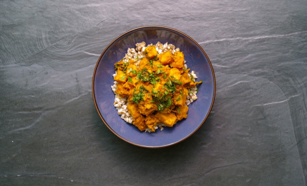 Pumpkin & Paneer coconut curry