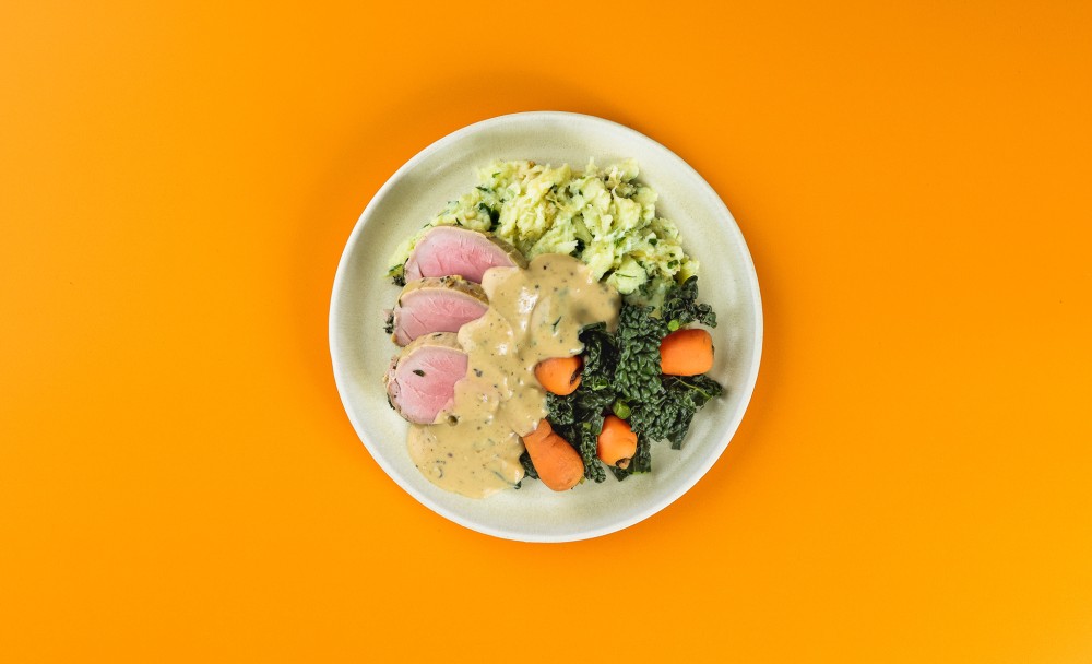 Roast Pork with Peppercorn Sauce