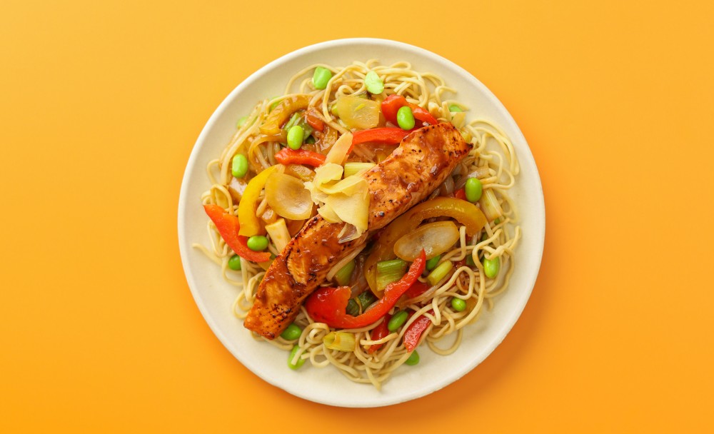 Salmon Yaki Soba