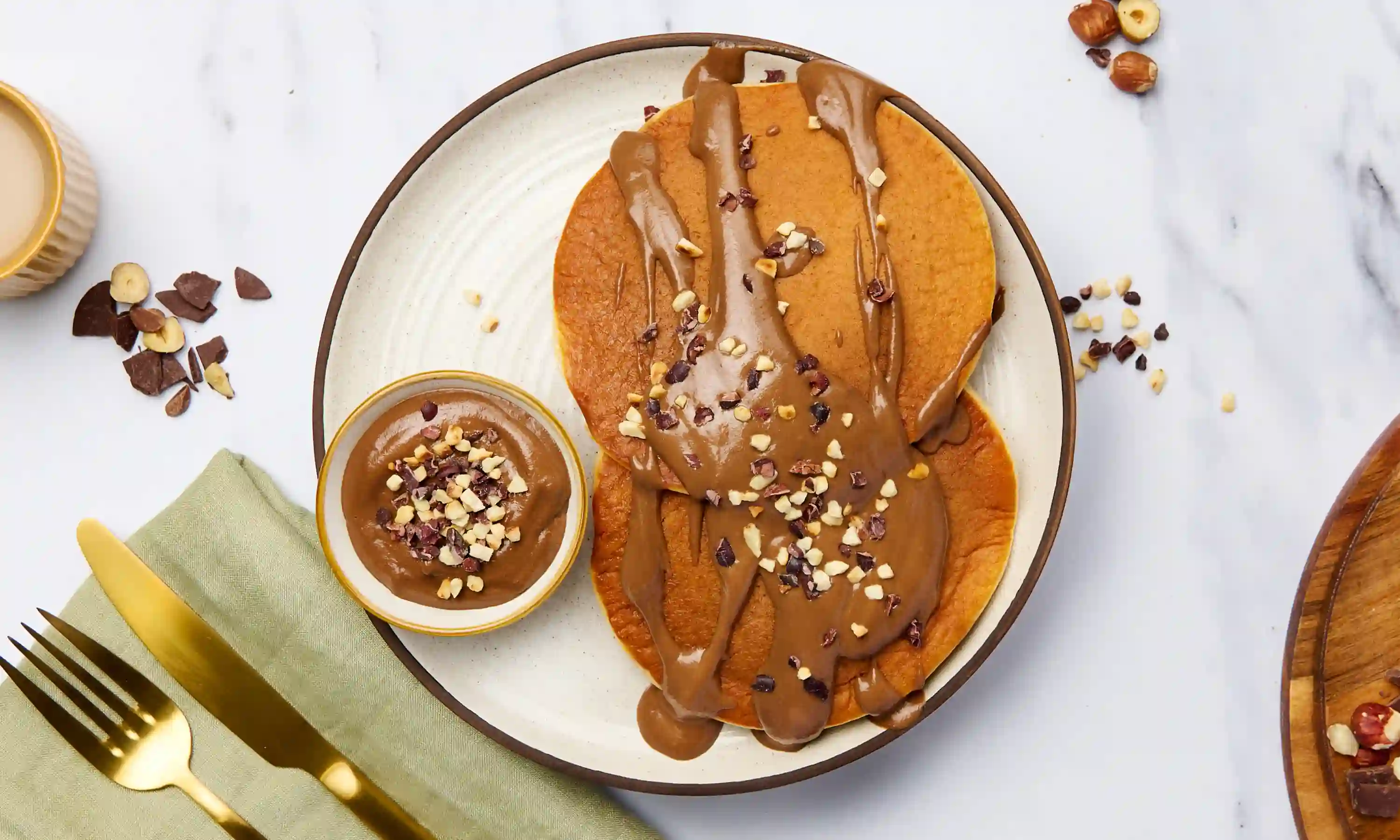Choco-Nut Espresso Protein Pancakes