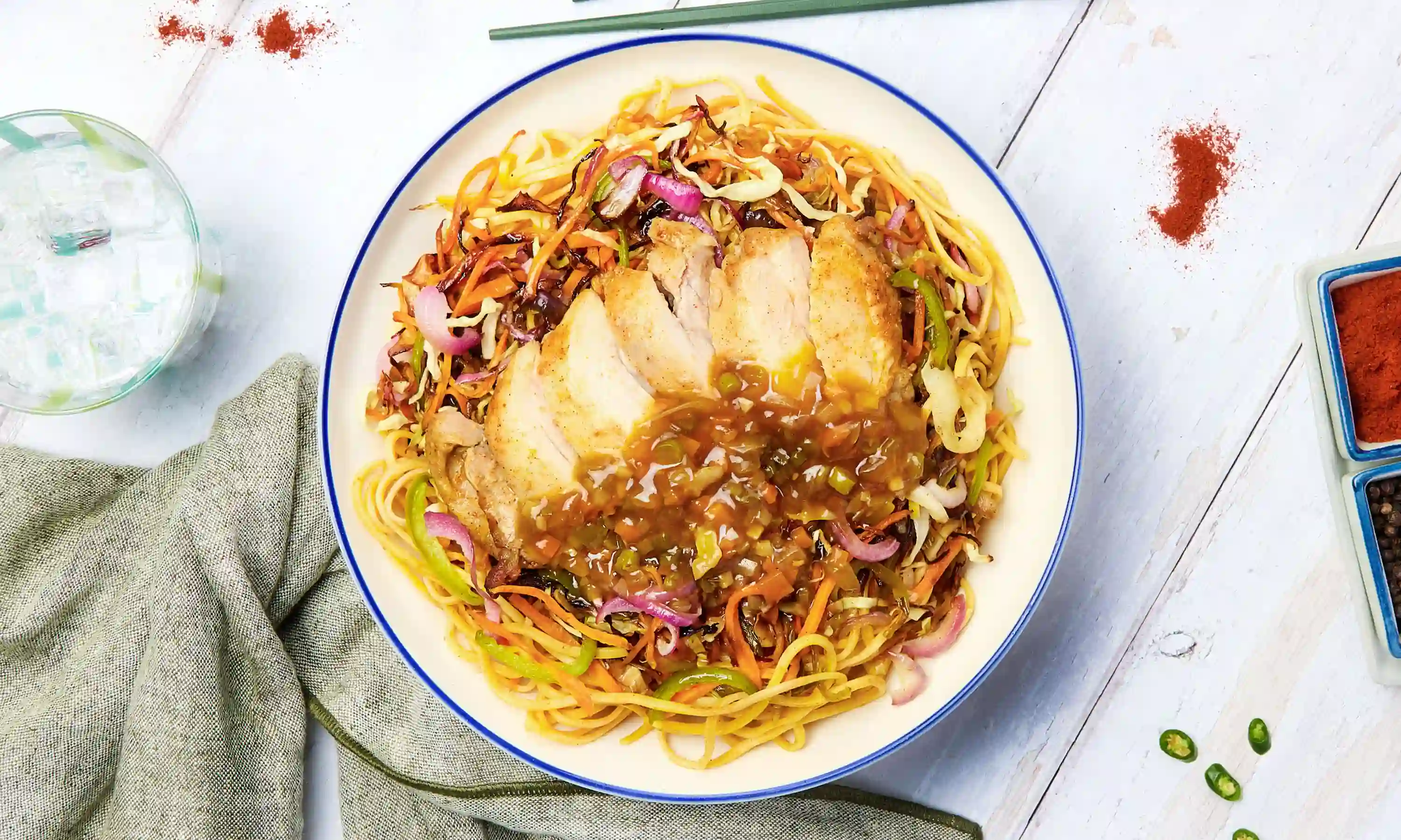 Chilli Chicken Hakka Noodles