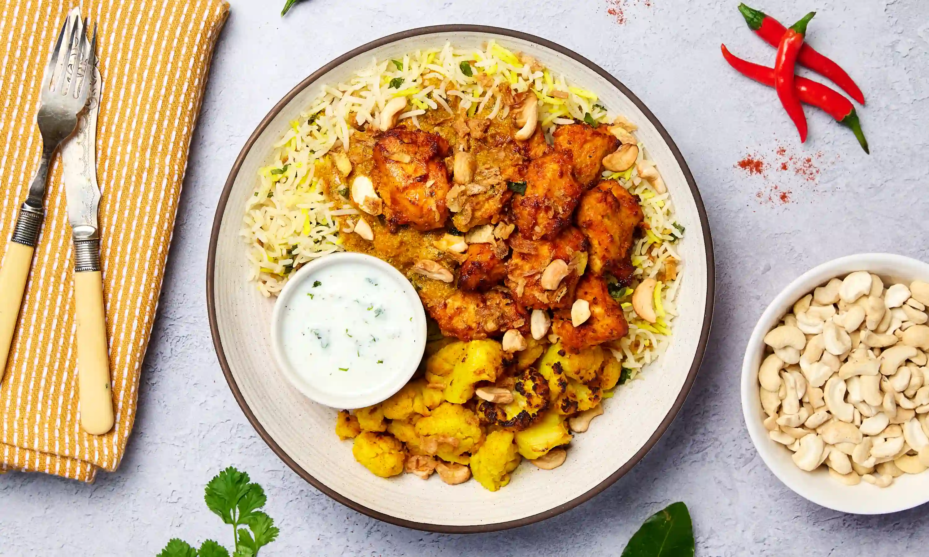 Chicken & Cashew Biryani