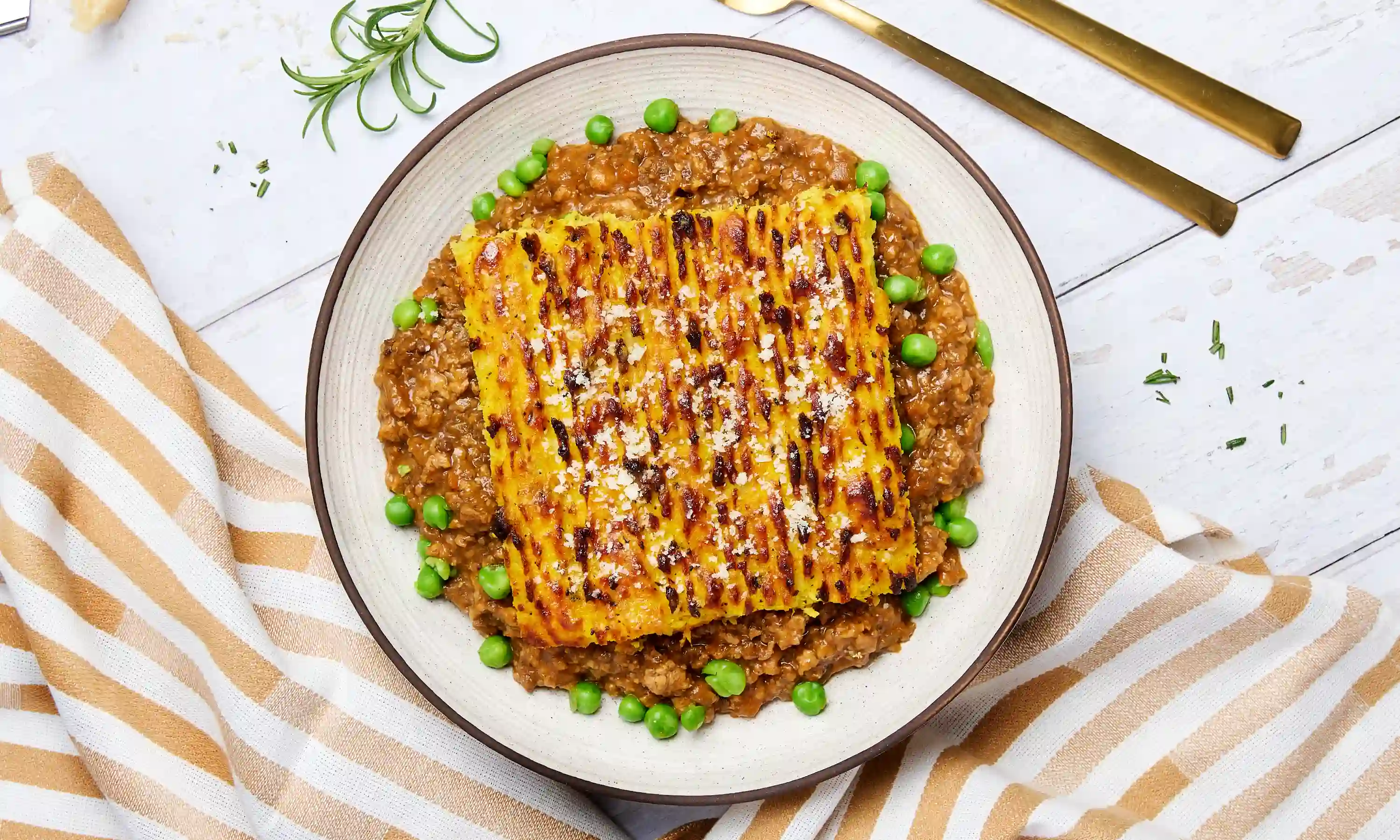 Cottage Pie with Cheesy, Pumpkin Mash