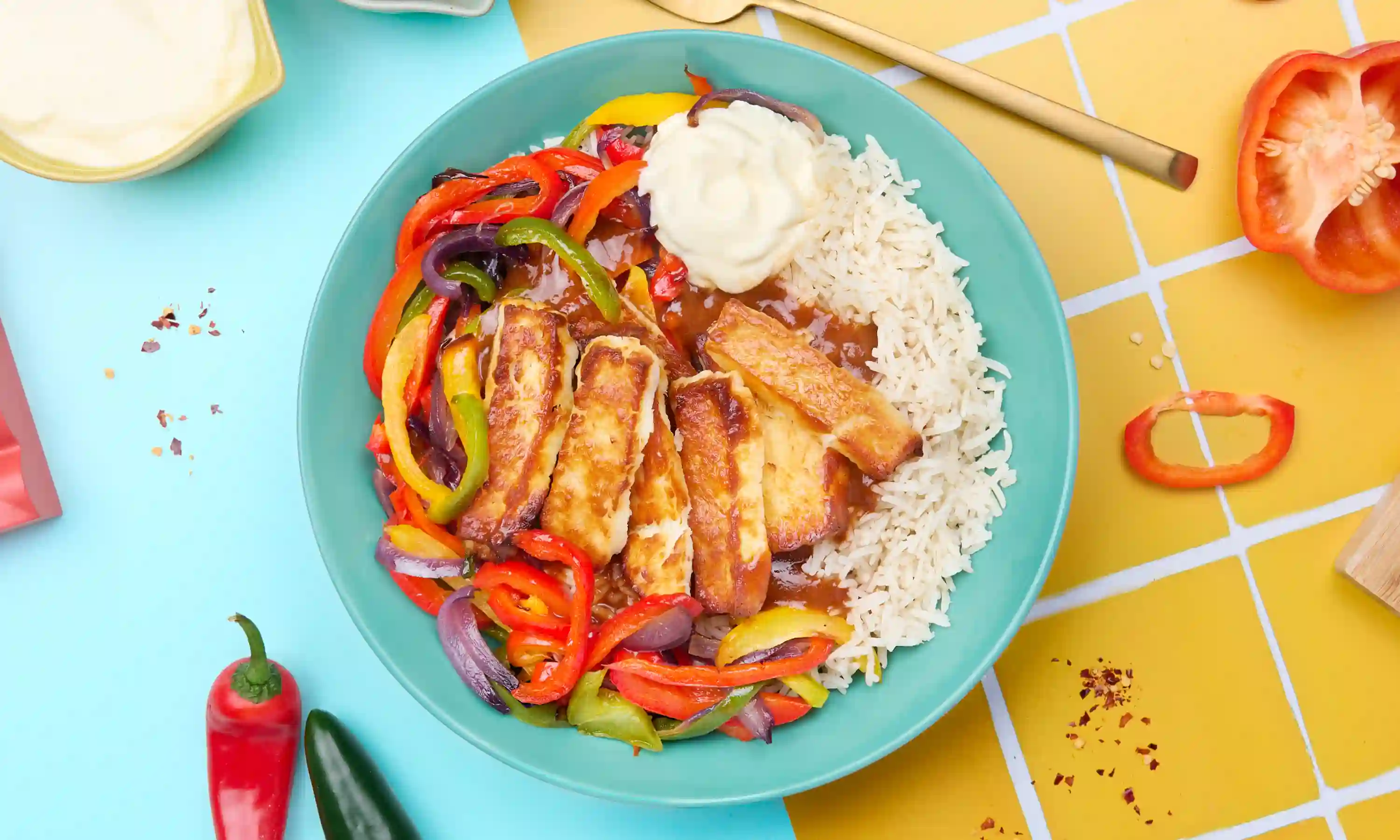 Halloumi Fajita Bowl