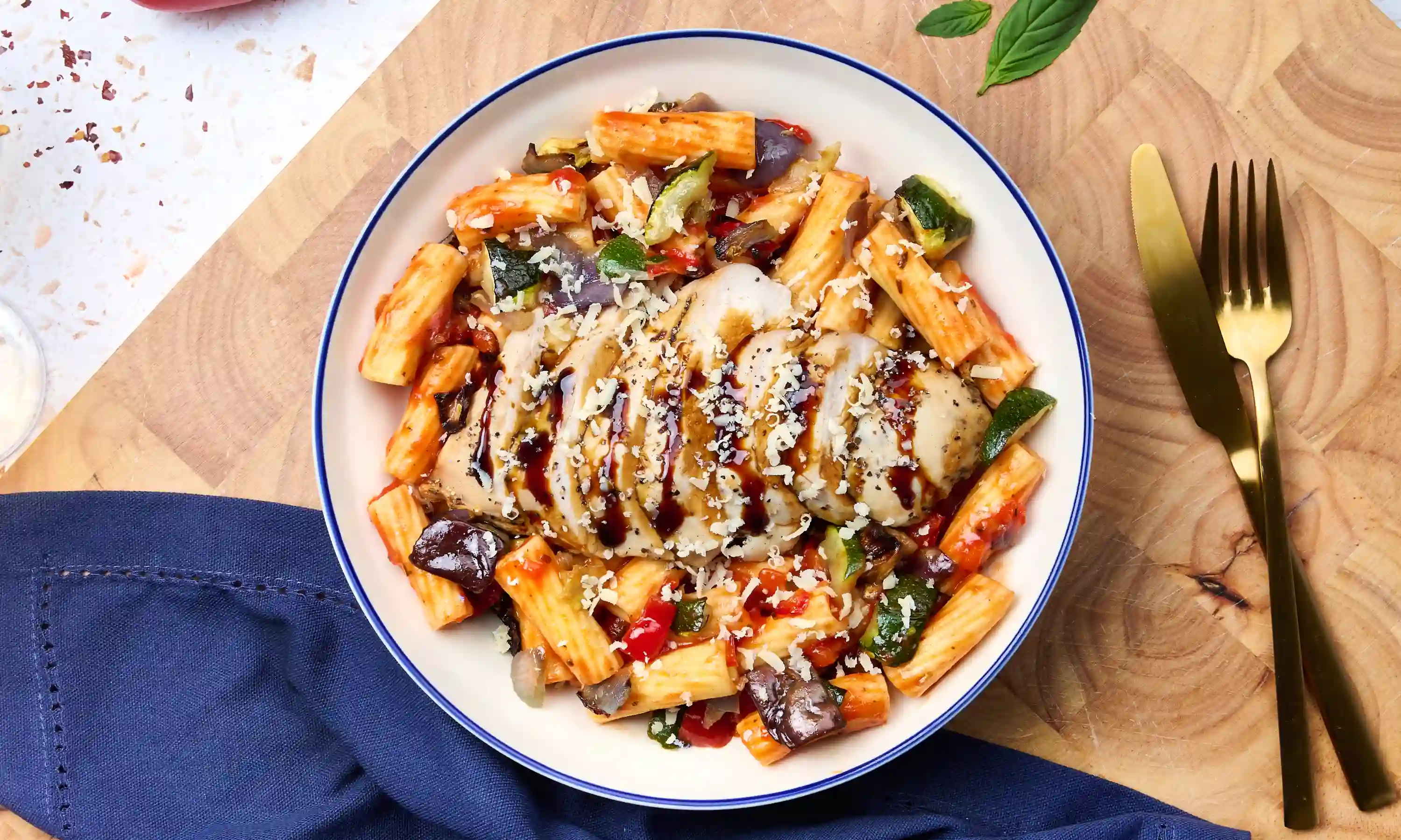 Balsamic Parmesan Chicken Pasta