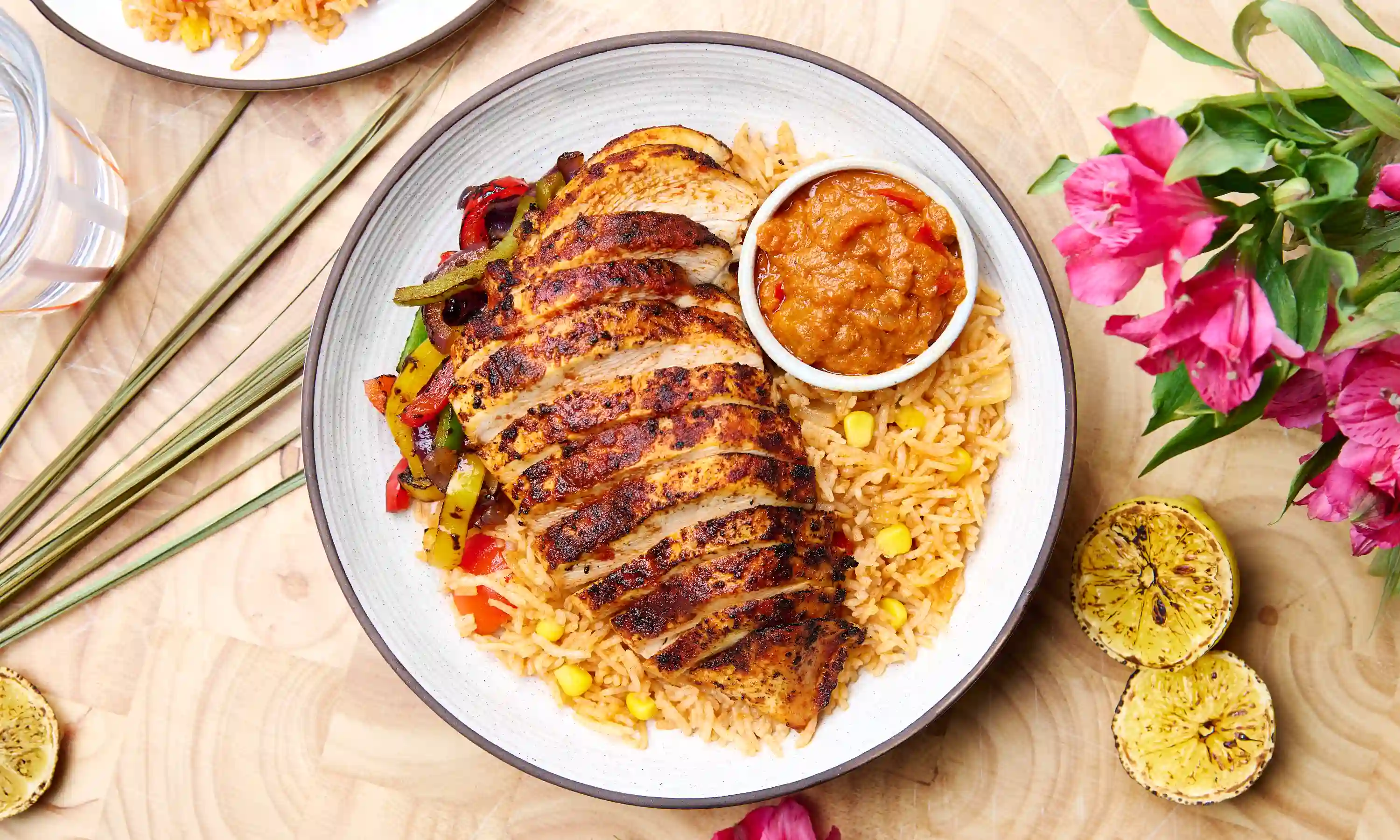 Cajun Blackened Chicken with Dirty Rice