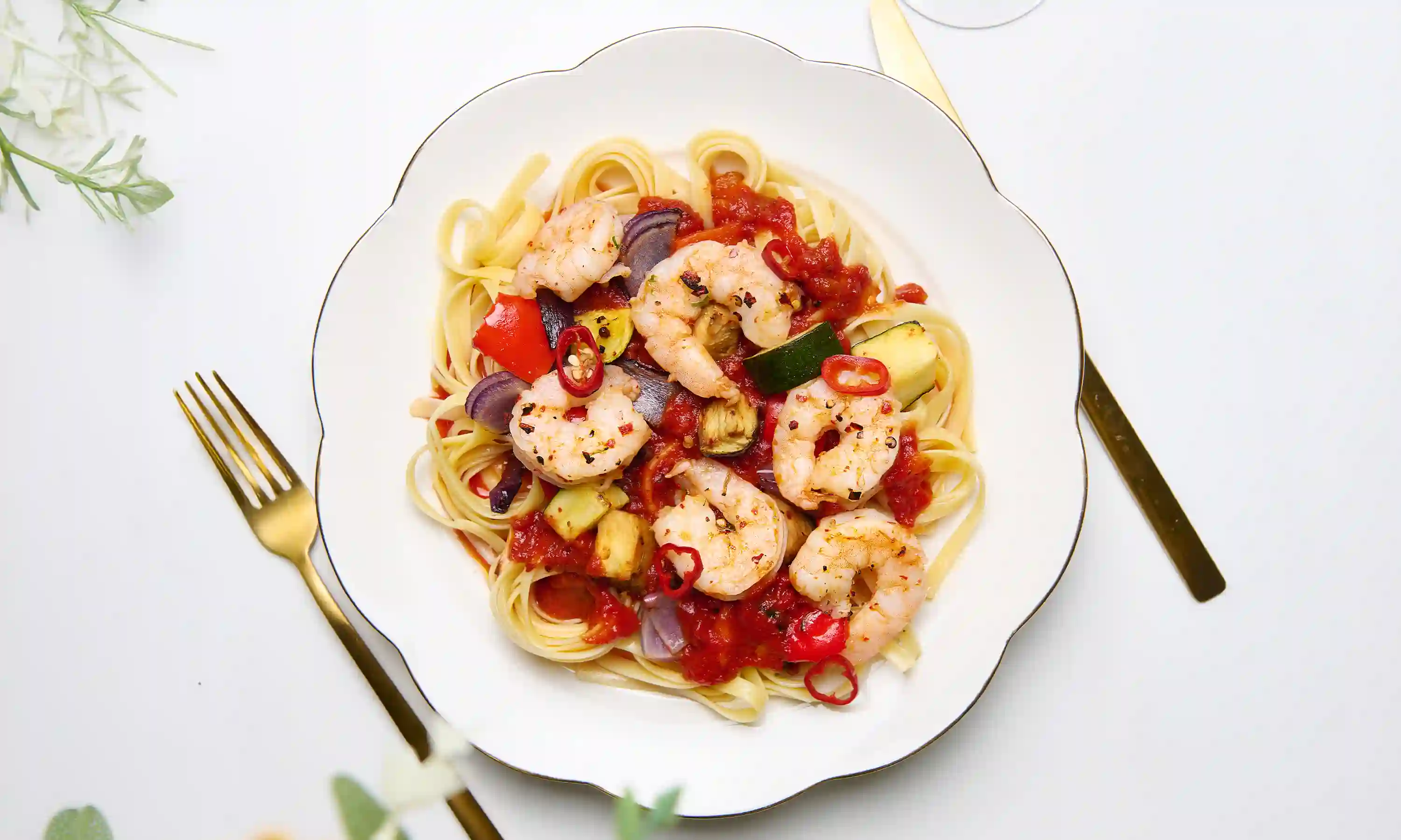 King Prawn Chilli Fettucine